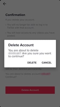 How to delete a TikTok account