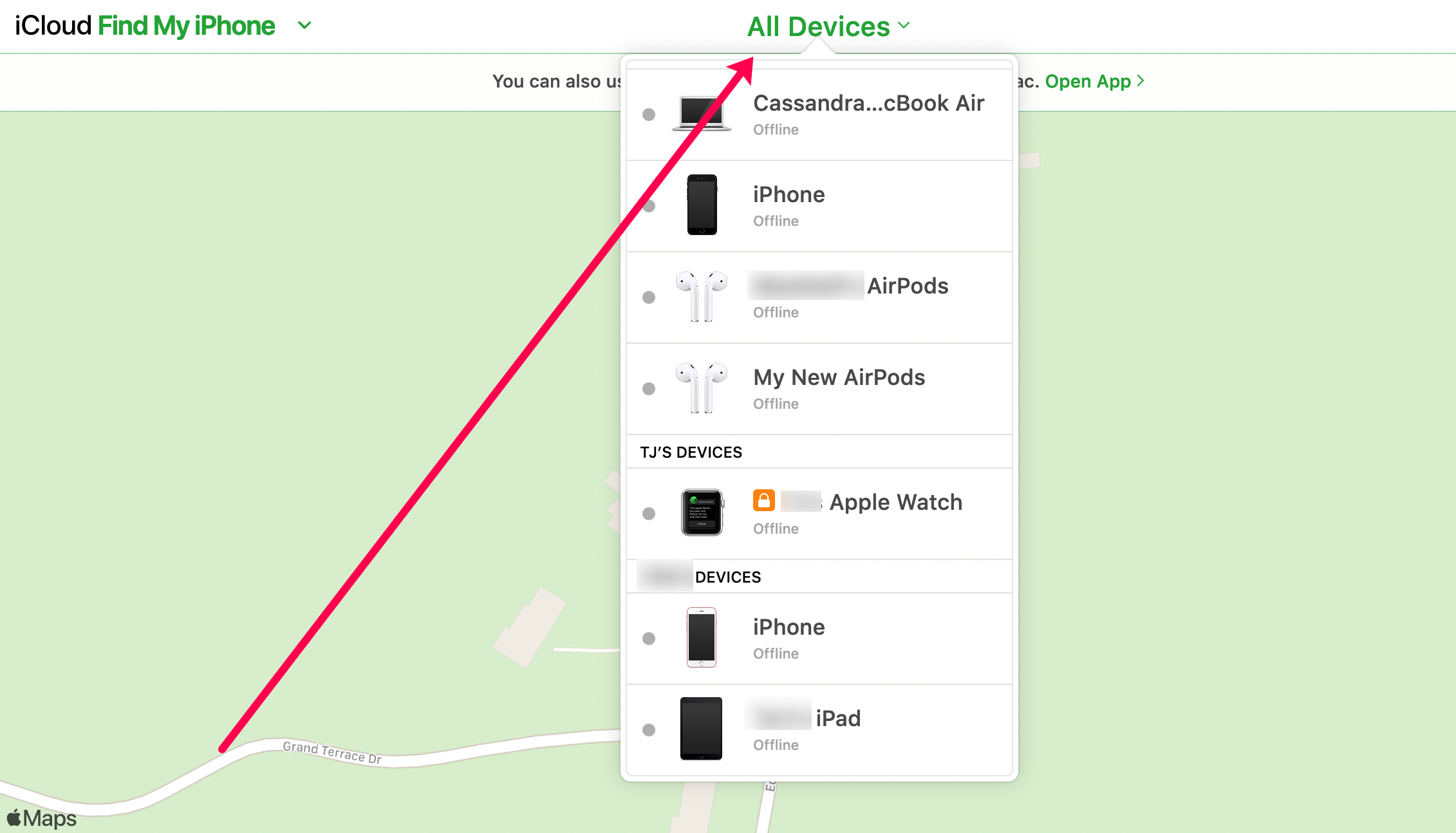 find my iphone online meaning