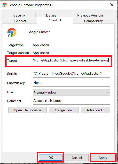 disable add ons google chrome