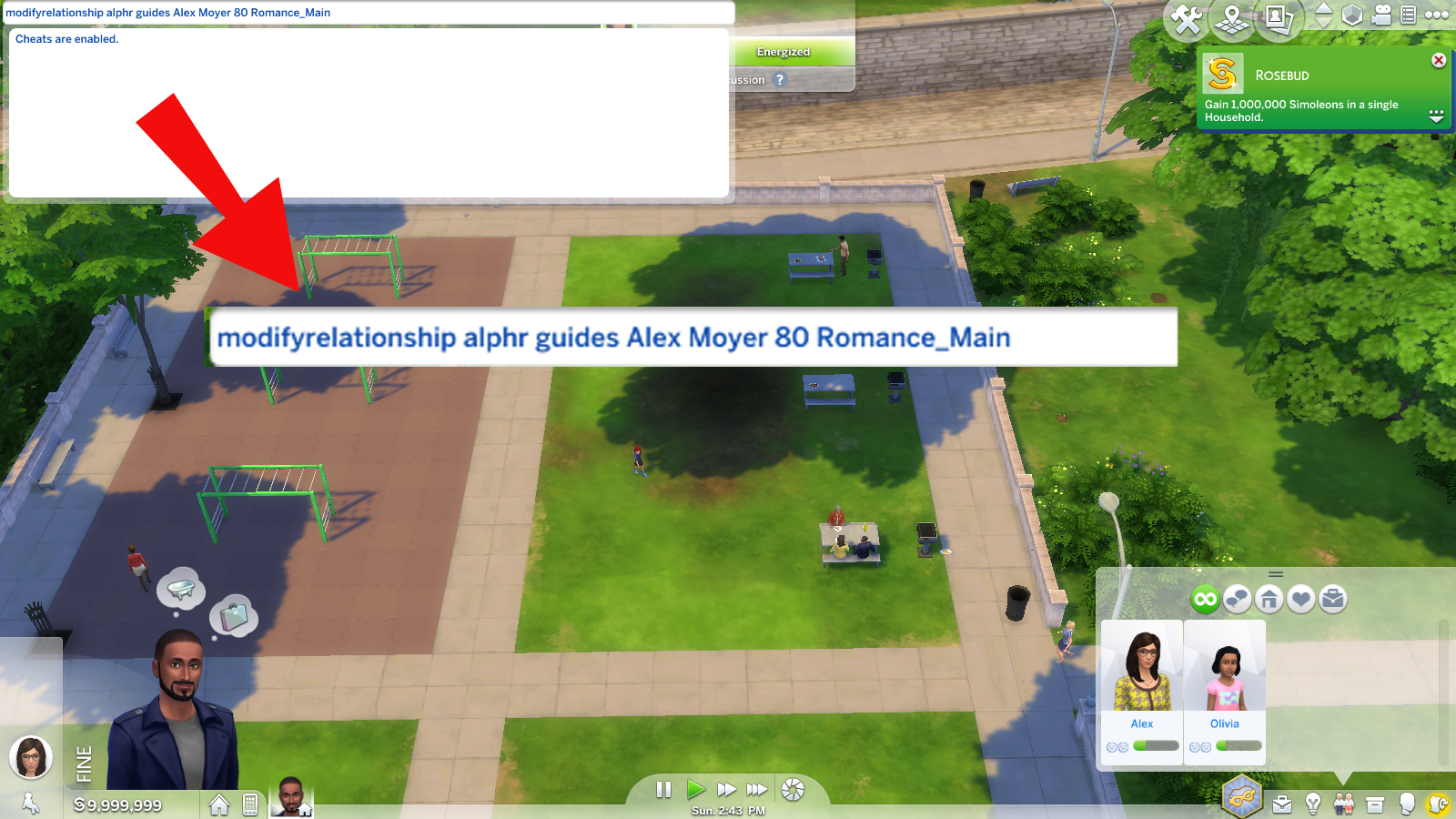 sims 4 cheats get to work
