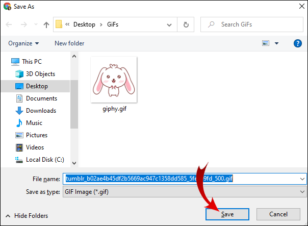 how to save a gif windows 10