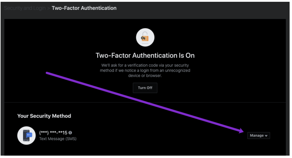 Facebook Google Authenticator & Two Step Verification 2
