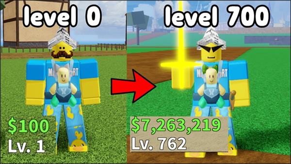 Noob uses DRAGON FRUIT to reach THIRD SEA!(700-1500) in BLOX FRUITS 