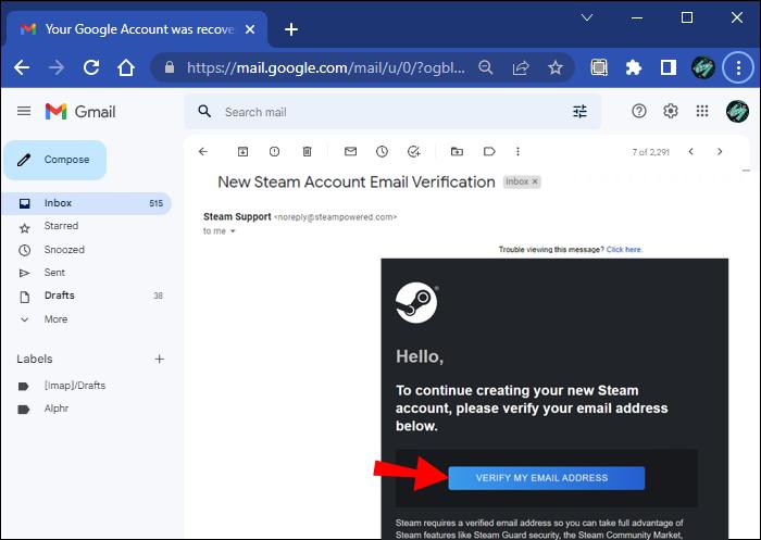 Steam Support :: E-Mail Verification