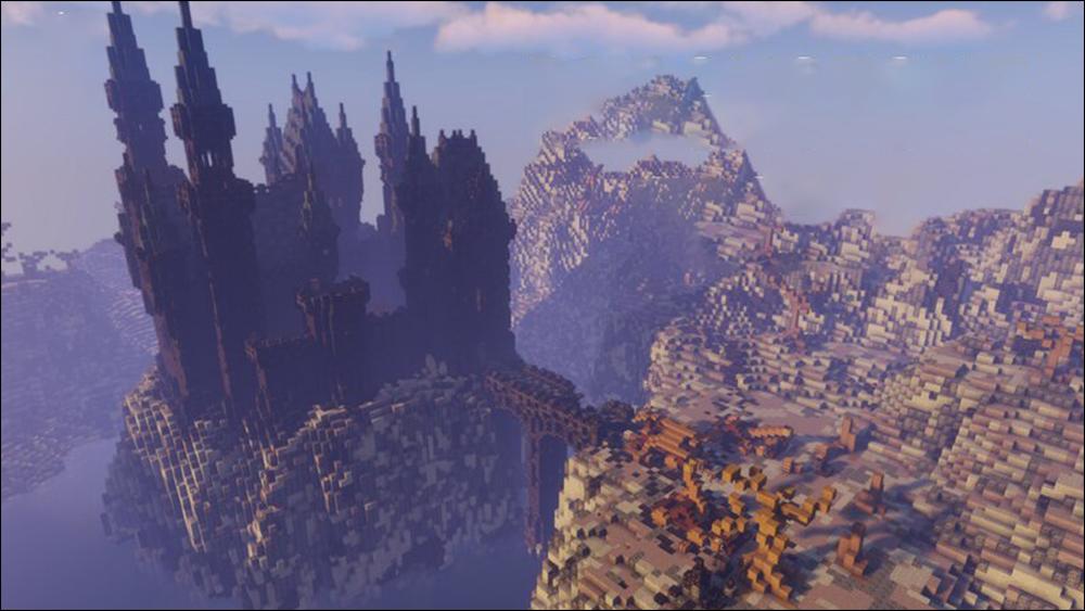 minecraft lava castle