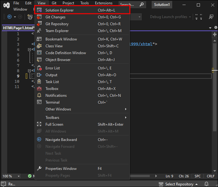 How to Open the Solution Explorer in VS Code